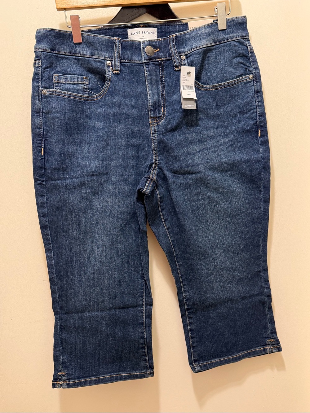 Lane Bryant Indigo Cropped Stretch Capri Jeans